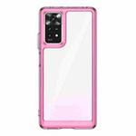 For Xiaomi Redmi Note 11 Pro+ 5G India Colorful Series Acrylic + TPU Phone Case(Transparent Pink)