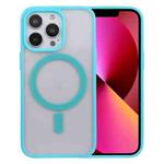 For iPhone 13 Acrylic + TPU Masafe Magnetic Phone Case(Sky Blue)