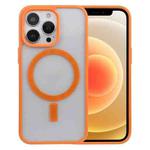 For iPhone 12 Acrylic + TPU Masafe Magnetic Phone Case(Orange)