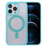 For iPhone 12 Pro Max Acrylic + TPU Masafe Magnetic Phone Case(Sky Blue)