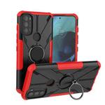 For Motorola Moto G71 5G Armor Bear Shockproof PC + TPU Phone Case(Red)