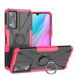 For Infinix Note 11 Armor Bear Shockproof PC + TPU Phone Case(Rose Red)