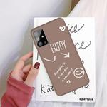 For Galaxy S20+ Enjoy Love Pattern Frosted TPU Protective Case(Khaki)