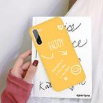 For Galaxy Note10 Enjoy Love Pattern Frosted TPU Protective Case(Yellow)