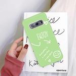 For Galaxy S10e Enjoy Love Pattern Frosted TPU Protective Case(Green)