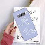 For Galaxy S10e Enjoy Love Pattern Frosted TPU Protective Case(Light Purple)