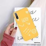 For Galaxy A50 Enjoy Love Pattern Frosted TPU Protective Case(Yellow)