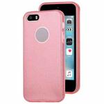 For iPhone 5 & 5s & SE TPU Glitter All-inclusive Protective Case(Pink)