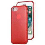 For iPhone 7 TPU Glitter All-inclusive Protective Case(Red)
