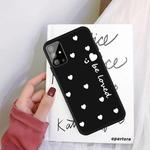For Galaxy S20+ Smiling Love Heart Pattern Frosted TPU Protective Case(Black)