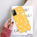 For Galaxy S20+ Smiling Love Heart Pattern Frosted TPU Protective Case(Yellow)