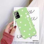 For Galaxy S20+ Smiling Love Heart Pattern Frosted TPU Protective Case(Green)