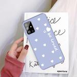 For Galaxy S20+ Smiling Love Heart Pattern Frosted TPU Protective Case(Light Purple)