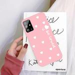 For Galaxy S20 Smiling Love Heart Pattern Frosted TPU Protective Case(Pink)