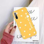 For Galaxy Note10 Smiling Love Heart Pattern Frosted TPU Protective Case(Yellow)