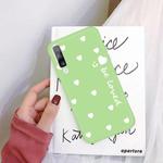 For Galaxy A50 Smiling Love Heart Pattern Frosted TPU Protective Case(Green)