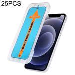 For iPhone 12 mini 25pcs Fast Attach Dust-proof Anti-static Tempered Glass Film