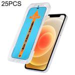 For iPhone 12 / 12 Pro 25pcs Fast Attach Dust-proof Anti-static Tempered Glass Film