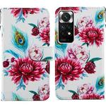 For Xiaomi Redmi Note 11 Global Painted Pattern Horizontal Flip Leather Phone Case(Peacock Flower)