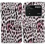 For Xiaomi Poco M4 Pro Painted Pattern Horizontal Flip Leather Phone Case(Leopard)