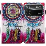 For Xiaomi Poco M4 Pro 5G Painted Pattern Horizontal Flip Leather Phone Case(Dreamcatcher)