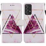 For Samsung Galaxy A53 5G Painted Pattern Horizontal Flip Leather Phone Case(Marble)