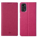 For Motorola Moto G22 ViLi DMX Series Shockproof Magnetic Flip Leather Phone Case(Rose Red)