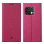 For OnePlus 10 Pro ViLi DMX Series Shockproof Magnetic Flip Leather Phone Case(Rose Red)