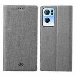 For OPPO Reno7 5G / Find X5 Lite ViLi DMX Series Shockproof Magnetic Flip Leather Phone Case(Grey)