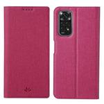 For Xiaomi Redmi Note 11 4G ViLi DMX Series Shockproof Magnetic Flip Leather Phone Case(Rose Red)