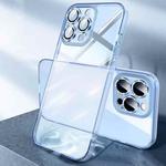 For iPhone 13 Pro Diamond Eagle Eye Anti-Fingerprint Phone Glass Case (Transparent Blue)