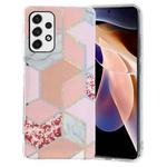 For Samsung Galaxy A53 5G Electroplating Pattern TPU Phone Case(Pink Rhombus)