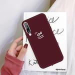 For Galaxy A70 Little Fish Pattern Frosted TPU Protective Case(Wine Red)