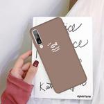 For Galaxy A50 Little Fish Pattern Frosted TPU Protective Case(Khaki)