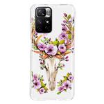 For Xiaomi Redmi Note 11 5G China Luminous TPU Protective Phone Case(Flower Deer)