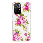 For Xiaomi Redmi Note 11 5G China Luminous TPU Protective Phone Case(Rose Flower)