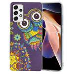 For Samsung Galaxy A33 5G Luminous TPU Protective Phone Case(Blue Owl)