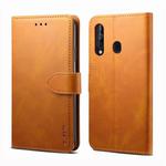 For Galaxy A60 GUSSIM Business Style Horizontal Flip Leather Case with Holder & Card Slots & Wallet(Khaki)