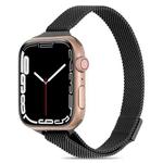 Milanese Small Waist Watch Band For Apple Watch Series 8&7 41mm / SE 2&6&SE&5&4 40mm / 3&2&1 38mm(Black)