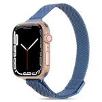 Milanese Small Waist Watch Band For Apple Watch Series 8&7 41mm / SE 2&6&SE&5&4 40mm / 3&2&1 38mm(Blue)