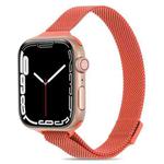 Milanese Small Waist Watch Band For Apple Watch Series 8&7 41mm / SE 2&6&SE&5&4 40mm / 3&2&1 38mm(Orange)