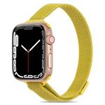 Milanese Small Waist Watch Band For Apple Watch Series 8&7 41mm / SE 2&6&SE&5&4 40mm / 3&2&1 38mm(Yellow)