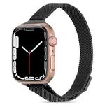 Milanese Small Waist Watch Band For Apple Watch Ultra 49mm / Series 8&7 45mm / SE 2&6&SE&5&4 44mm / 3&2&1 42mm(Black)