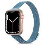 Milanese Small Waist Watch Band For Apple Watch Ultra 49mm / Series 8&7 45mm / SE 2&6&SE&5&4 44mm / 3&2&1 42mm(Porcelain Blue)
