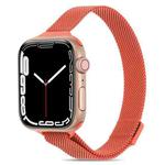 Milanese Small Waist Watch Band For Apple Watch Ultra 49mm / Series 8&7 45mm / SE 2&6&SE&5&4 44mm / 3&2&1 42mm(Orange)