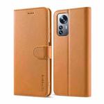 For Xiaomi 12 Pro/12S Pro LC.IMEEKE Calf Texture Leather Phone Case(Brown)