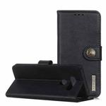For LG Q70 KHAZNEH Cowhide Texture PU + TPU Horizontal Flip Leather Case with Holder & Card Slots & Wallet(Black)