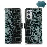 For OnePlus Nord CE 2 5G Crocodile Top Layer Cowhide Leather Phone Case(Green)