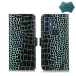 For TCL 30 SE/306/305 / Sharp Aquos V6/V6 Plus Crocodile Top Layer Cowhide Leather Phone Case(Green)