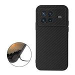 For vivo X Note Accurate Hole Carbon Fiber Texture PU Phone Case(Black)
